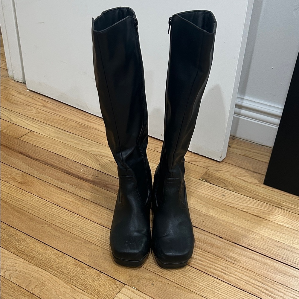 Nasty Gal Black Over the Knee Boots